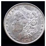 1878 Morgan silver dollar
