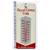 Vntg metal 5.75x13.5 Royal Crown Cola thermometer