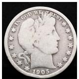 1905 barber half dollar