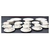 44 pieces of blue garland dinnerware pieces