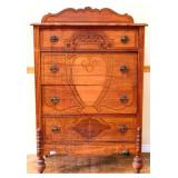 1920s 4 drawer tall chest