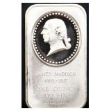 1oz James Madison silver bar