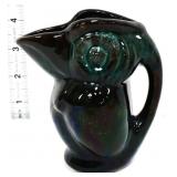 Green/black figural bird creamer