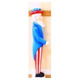 Vntg 36in Uncle Sam blow mold see pics NO SHIP