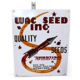 Vtg metal 10.5x13 Wac Seed Inc sign