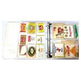 Binder of vintage payroll checks & paper adv items
