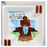 Vntg Smokey Bear International Falls MN ashtray
