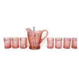 Imperial 8 piece pink tiger lily water set