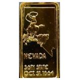 1 troy ounce Nevada state silver bar