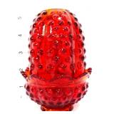 Fenton amberina hobnail fairy lamp