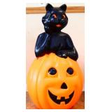 34in black cat on pumpkin blow mold NO SHIP