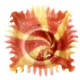 Vntg white/orange cased glass bowl