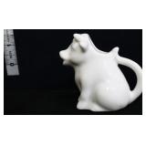 White figural sitting cow creamer