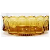 Fostoria amber coin glass oval bowl