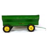 Metal John Deere flare box farm wagon