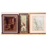 3 piece framed art lot NO SHIPPING