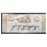 1800s Bank Of Louisiana $50 paper note