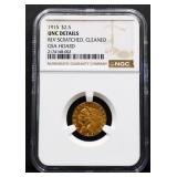 1915 Indian head $2.5 gold coin