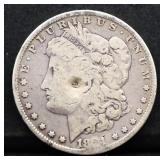 1881 Morgan silver dollar