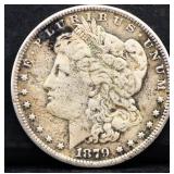 1879 Morgan silver dollar
