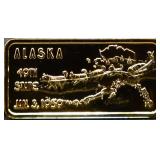 1 troy ounce Alaska state silver bar