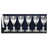 Lot of 6 capri crystal wine glasses
