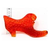 Fenton amberina hobnail shoe