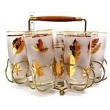 MCM 9 pc drinking set w/ wire carrier