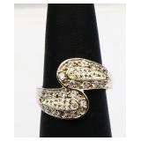Sterling white sapphire ring, lab created