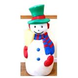 Vntg 39in snowman blow mold see pics NO SHIP