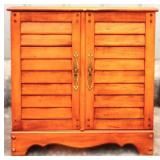 Vintage shutter door record cabinet