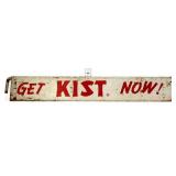 Vntg metal 17x2.5 Get Kist Now rack sign