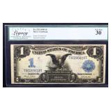 Graded VF 1899 black eagle $1 silver certificate