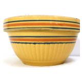 Vntg 10in yelloware stripe mixing bowl see pics