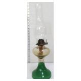Vintage oil lamp w/ green base