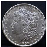 1903 Morgan silver dollar