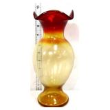 Vintage amberina 9in vase