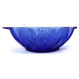Vntg cobalt Hazel Atlas starlight bowl, flea bites