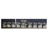 9 piece glass tennis theme water set