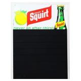 Vntg metal 19.75x22 Squirt menu board