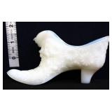 Fenton milk glass daisy & button shoe