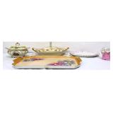 MIxed estate lot, inc dresser tray with roses