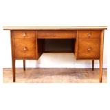 MCM Broyhill Brasilia walnut 5 drawer desk