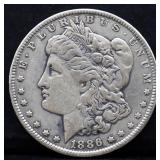 1886O Morgan silver dollar
