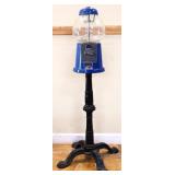 Metal base blue gumball machine
