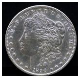 1890S Morgan silver dollar