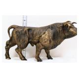 Cast iron 10in long bull figure