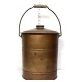 Vintage metal bucket w/ bale handle & lid