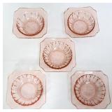 Lot of 4 pink depression adam berry bowls