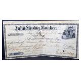 1884 John Twohig, Banker $133.60 paper check